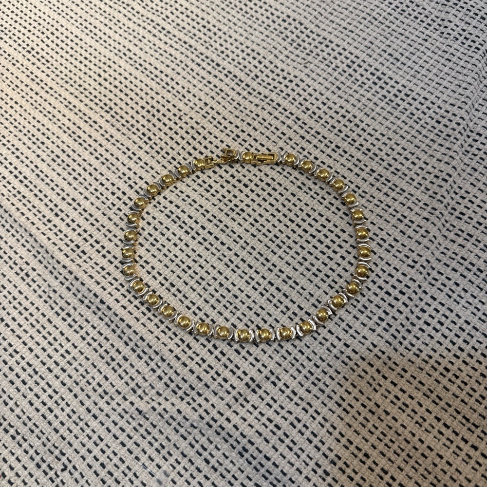 Gold and Silver 22K gold plated necklace